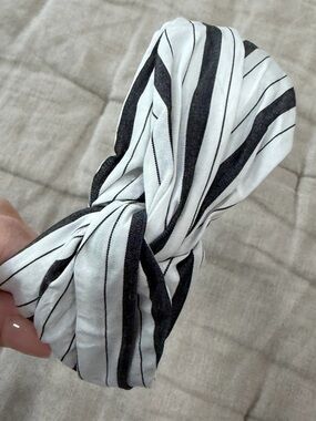 J. Crew black/white stripe headband